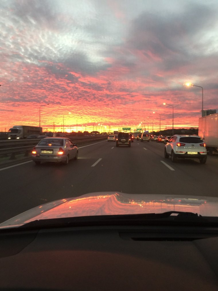 Красивый вид из машины