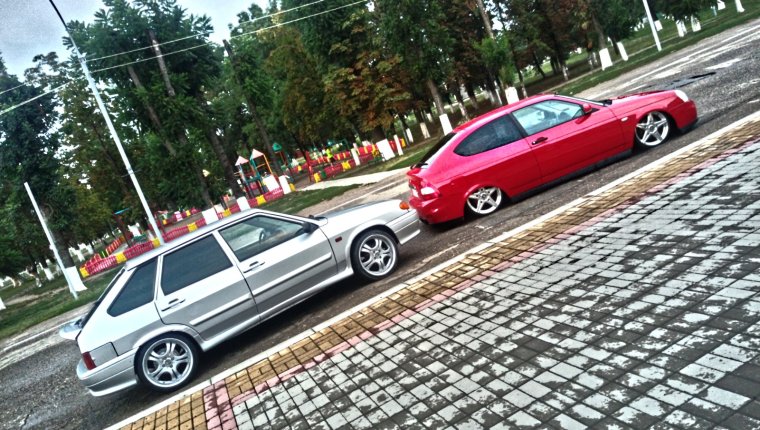 ВАЗ 2110 тюнингованный белая