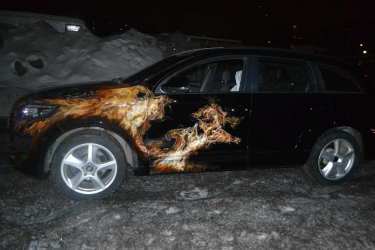 Audi q7 аэрография