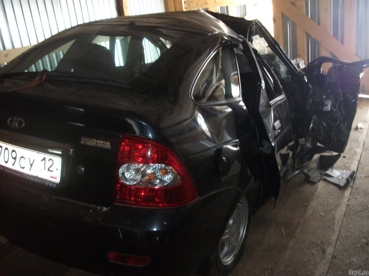 Приора черная ДТП Йошкар-Ола