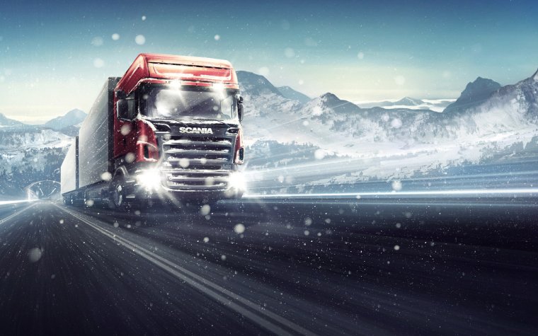 Новогодний грузовик