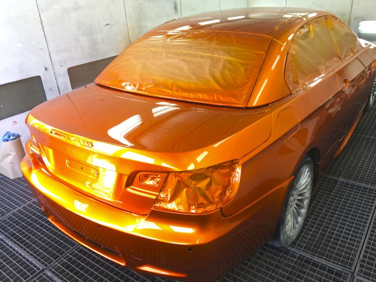 Оранжевый металлик краска