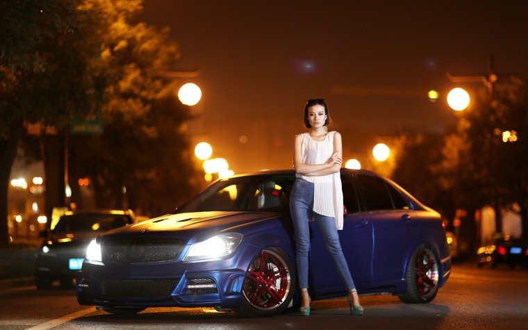 Ночной фотосет авто