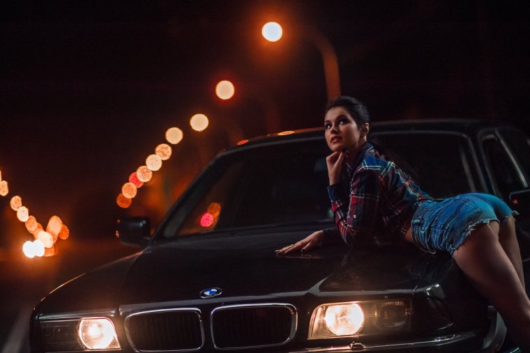 Ночной фотосет авто