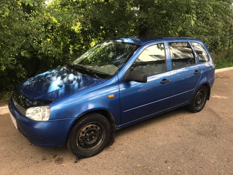 Лада Калина универсал с рейлингами 2008 синяя