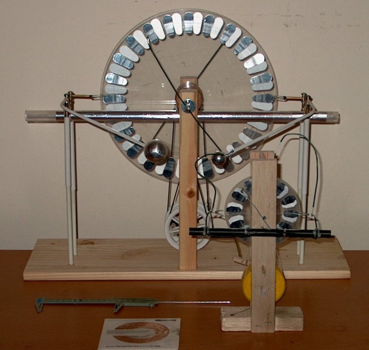 Электрофорная машина из учебника физики 1970