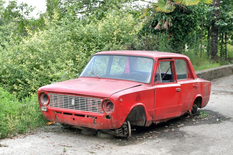 Старая красная копейка