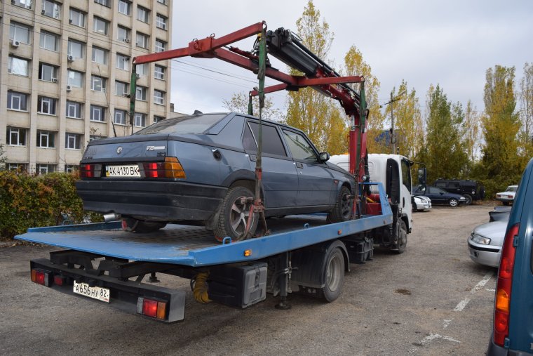Эвакуатор в неположенном месте