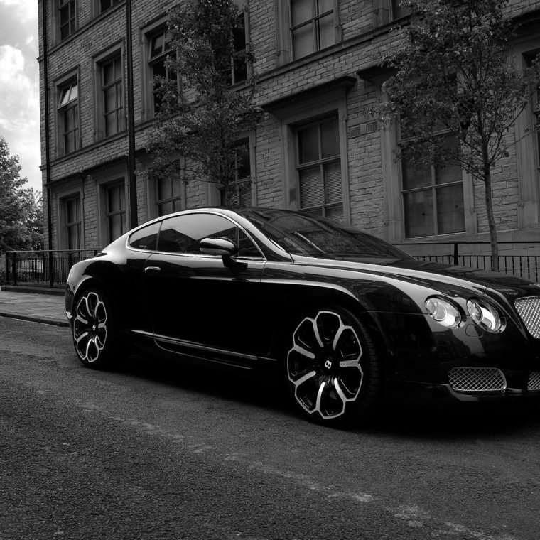 Автомобиль черно белый