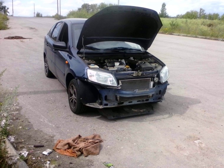 Разбитая Лада Гранта Персей