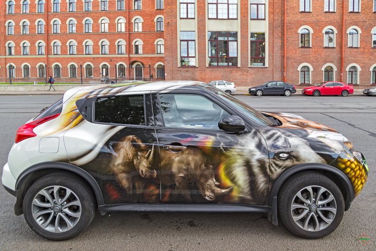 Крутая аэрография на авто