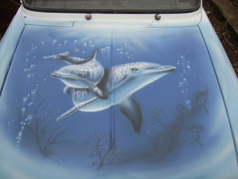 Креативная аэрография на авто