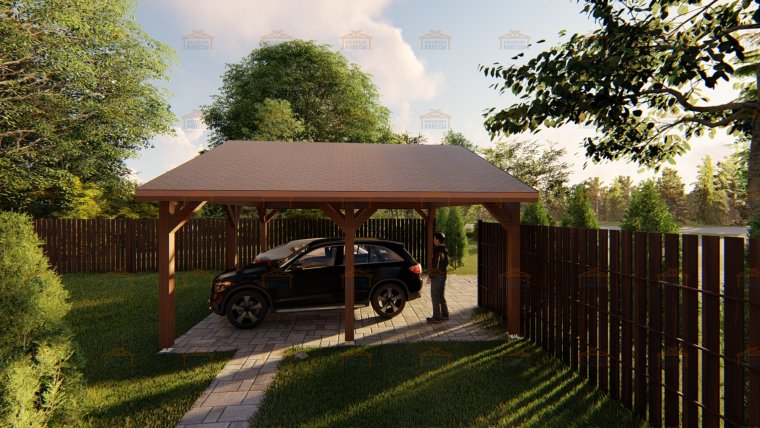 Навес с элементами ковки