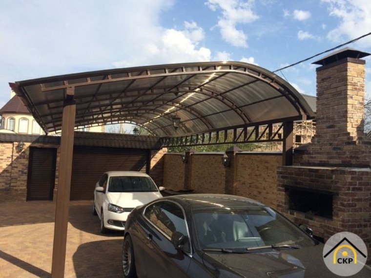 Навес для авто перед домом