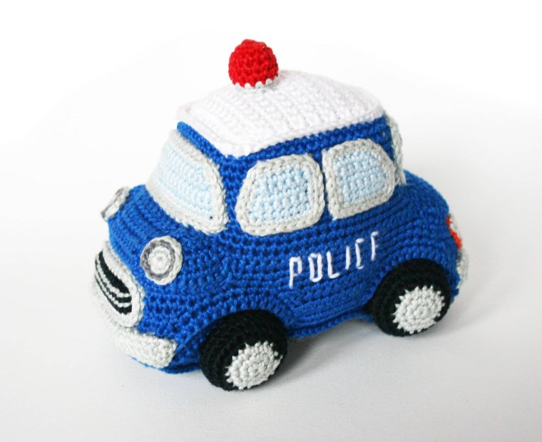 Вязаная Полицейская машина