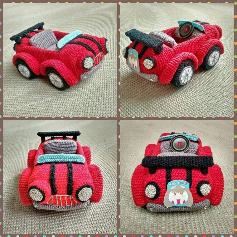 Игрушка машинка крючком