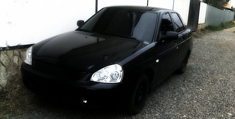 Лада Приора черная затонированная