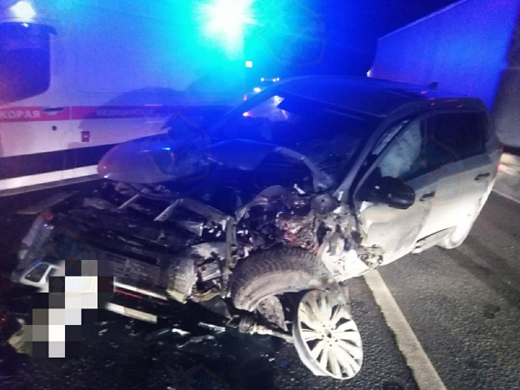 Полиция на дороге ночью