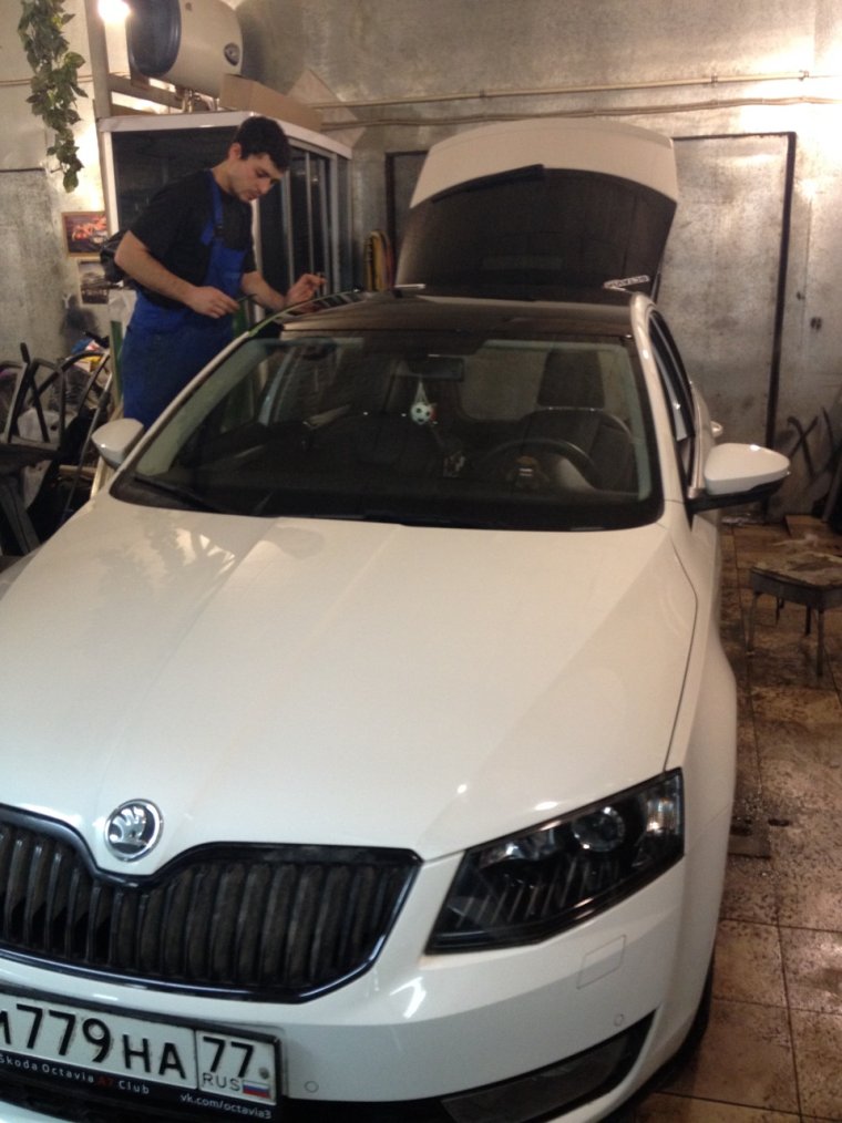 Шкода Октавия а7 черная крыша