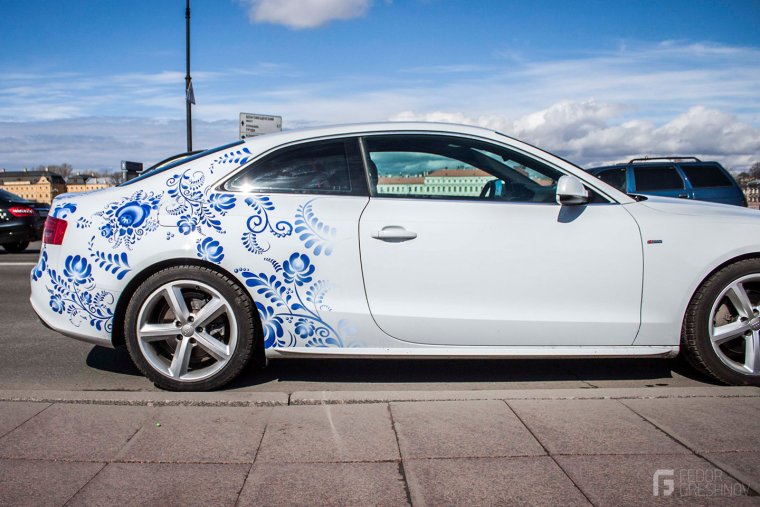 Винилография Гжель