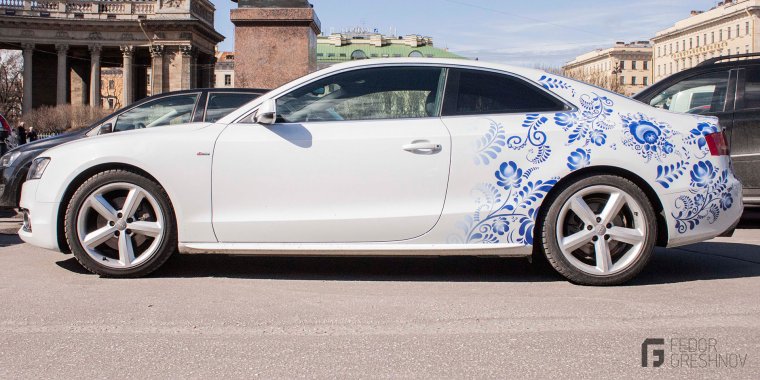 Винил на авто Гжель