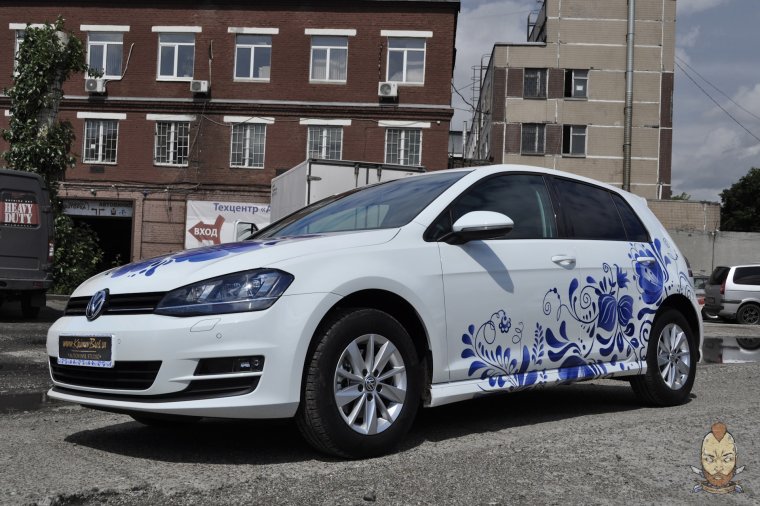 Винил на авто Гжель