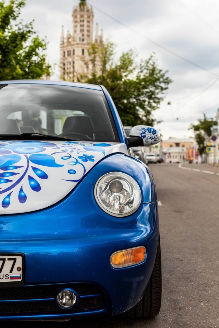 Синий Фольксваген Битл 1991