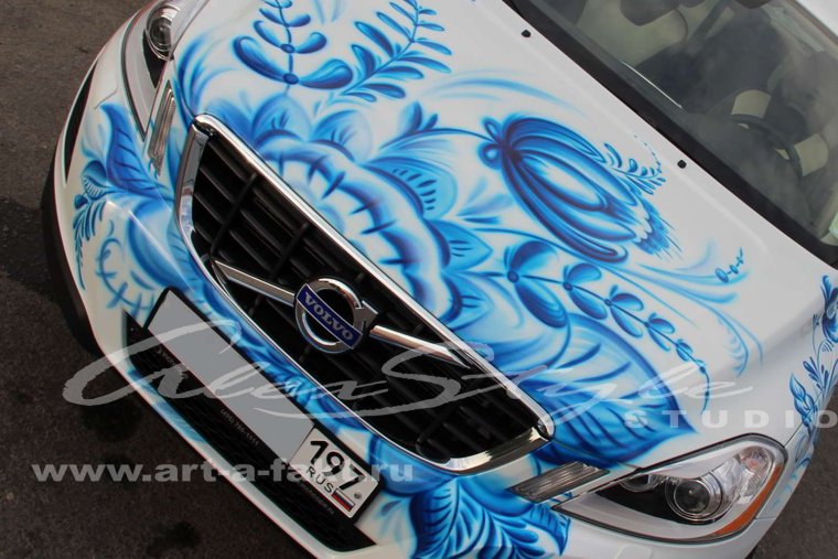 Винил на авто Гжель