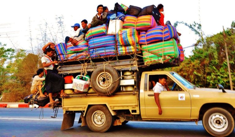 Груженая машина