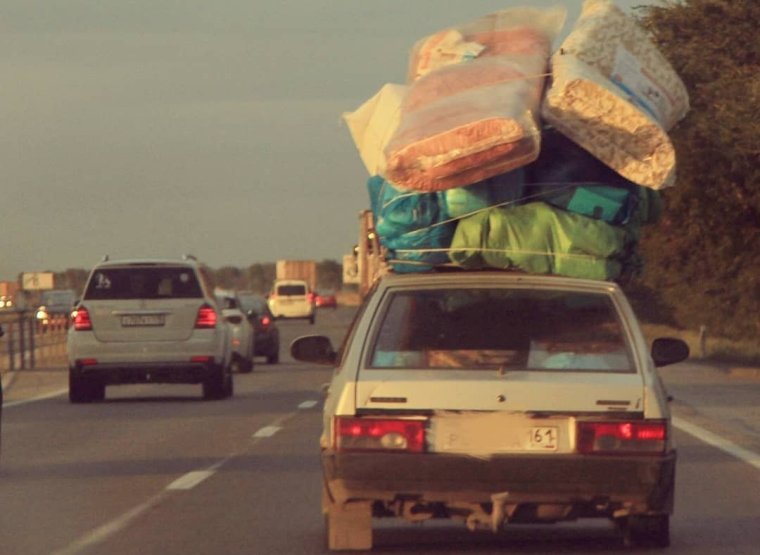 Груженый авто