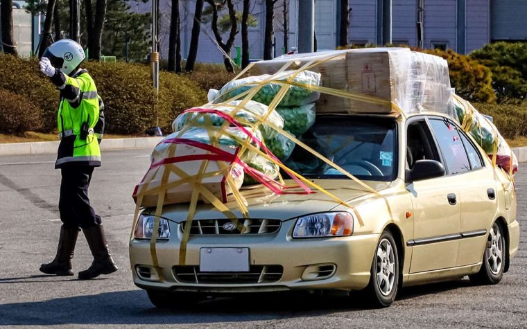 Загруженная машина