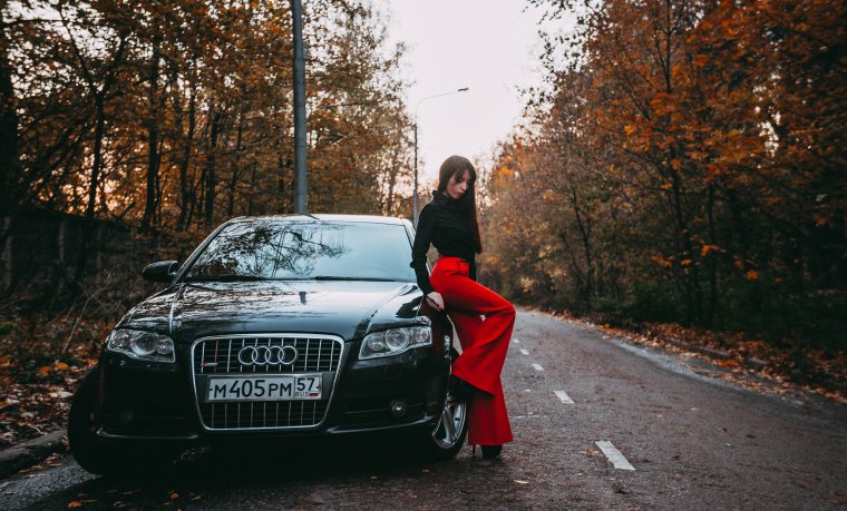 Ауди а6 с6 и девушки