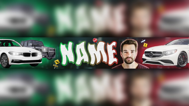 Шапка для канала ютуб про машины