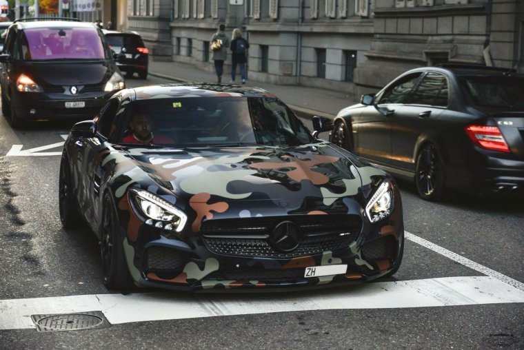 Mercedes GTS AMG камуфляж