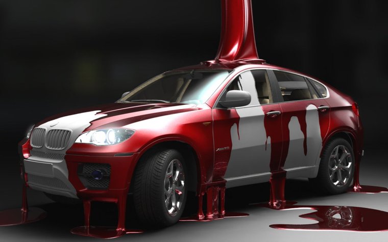 Необычная покраска машины