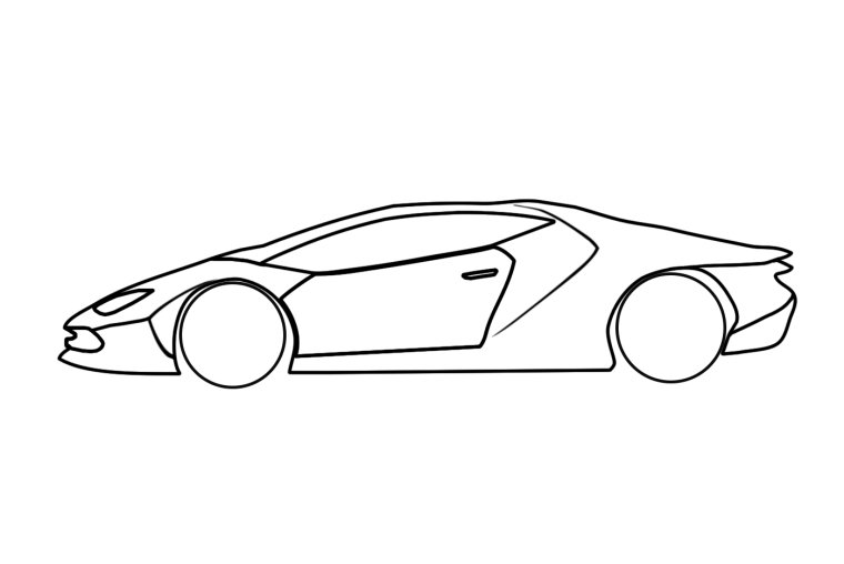 Машина рисованая в паинте
