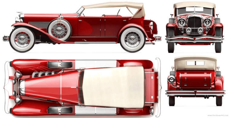 Duesenberg model j чертеж