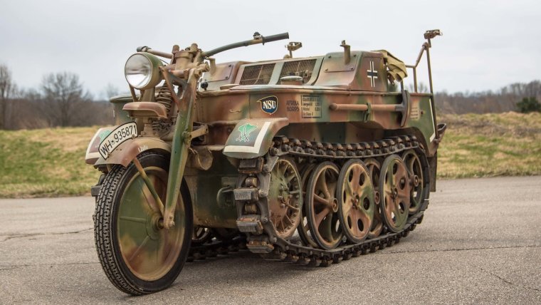 Немецкий полугусеничный мотоцикл Кеттенкрад