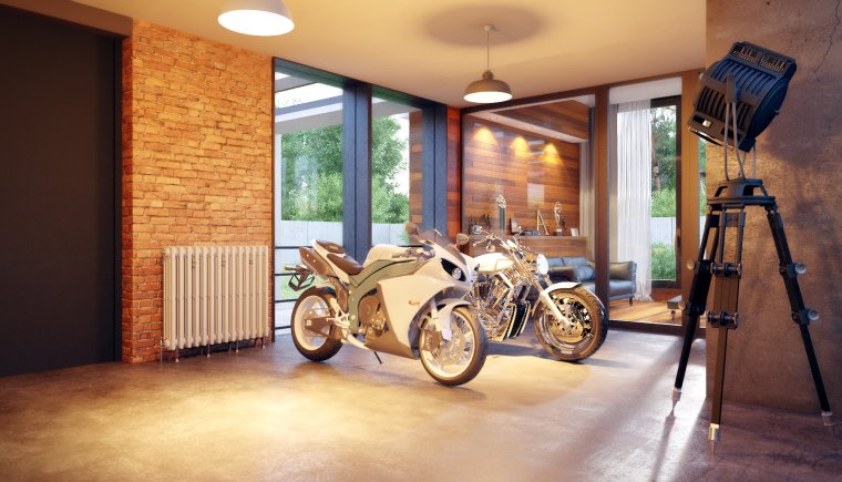 Мотоцикл в доме