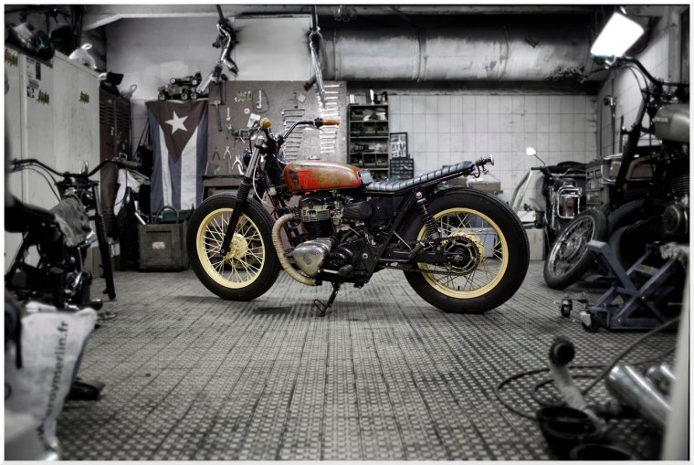 Съемка в студии мотоцикла