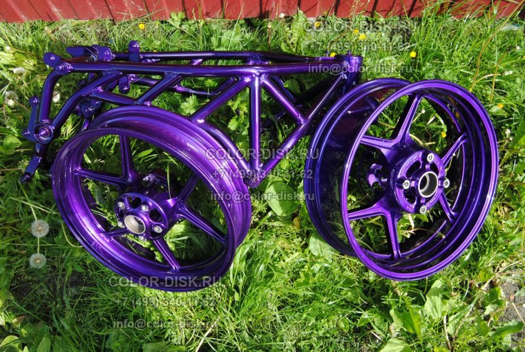 Порошковая покраска мото дисков