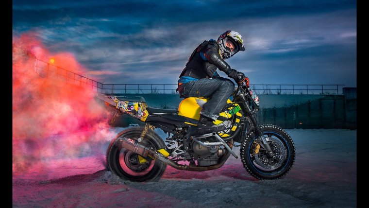 Питбайк бернаут