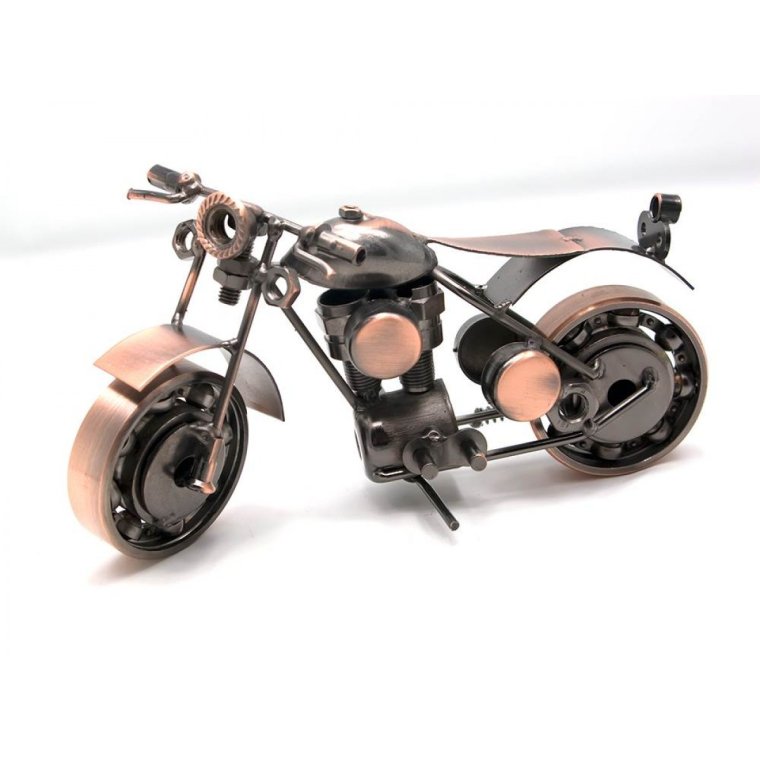 Мотоцикл из подшипников и болтов и медной проволоки
