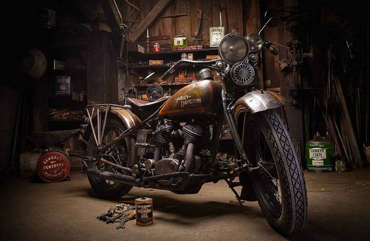 Мотоцикл Harley Davidson ретро