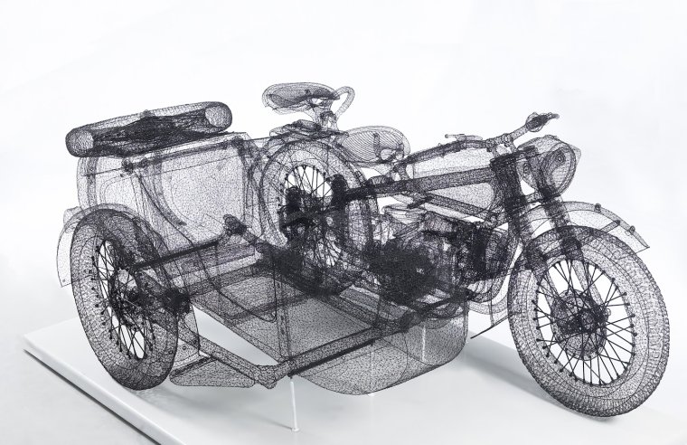 Рама мотоцикла из проволоки