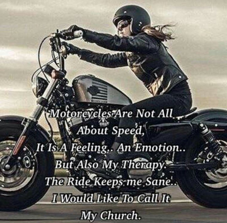 Цитата про мотоцикл и женщину