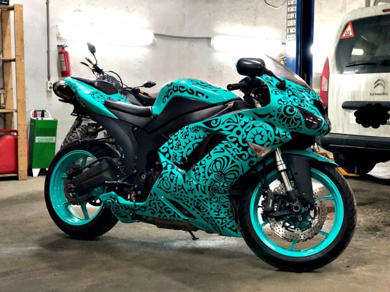 Kawasaki zx6r покраска