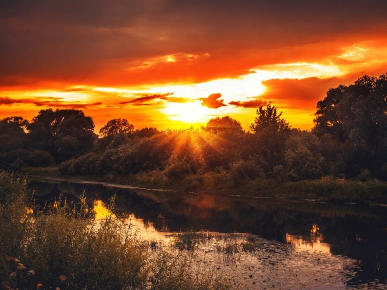 Пейзаж с отражением