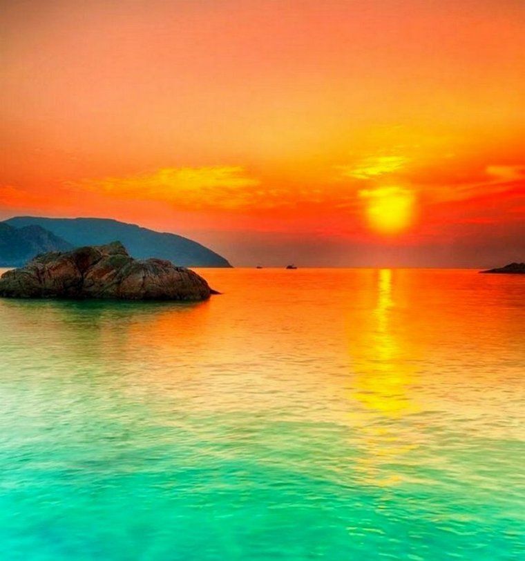 Закат на море