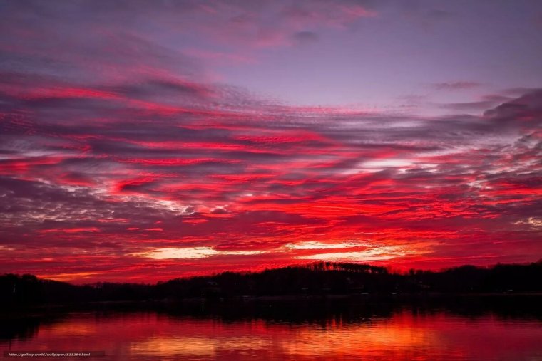 Черный силуэт на закате